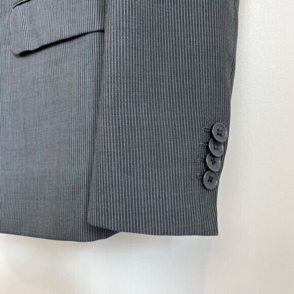 Matinique Men’s 40R Wool Pinstripe Grey Suit Jacket Sports Coat Blazer Formal - Picture 7 of 11